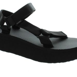 TEVA Platform Sandals Size 6 Black Universal